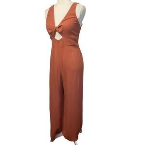Abercrombie & Fitch Cross Front Burnt Orange 100% Viscose Jumpsuit - M - NEW